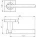 Ручка раздельная Armadillo (Армадилло) ORBIS SQ004-21SN/CP-3 матовый никель/хром
