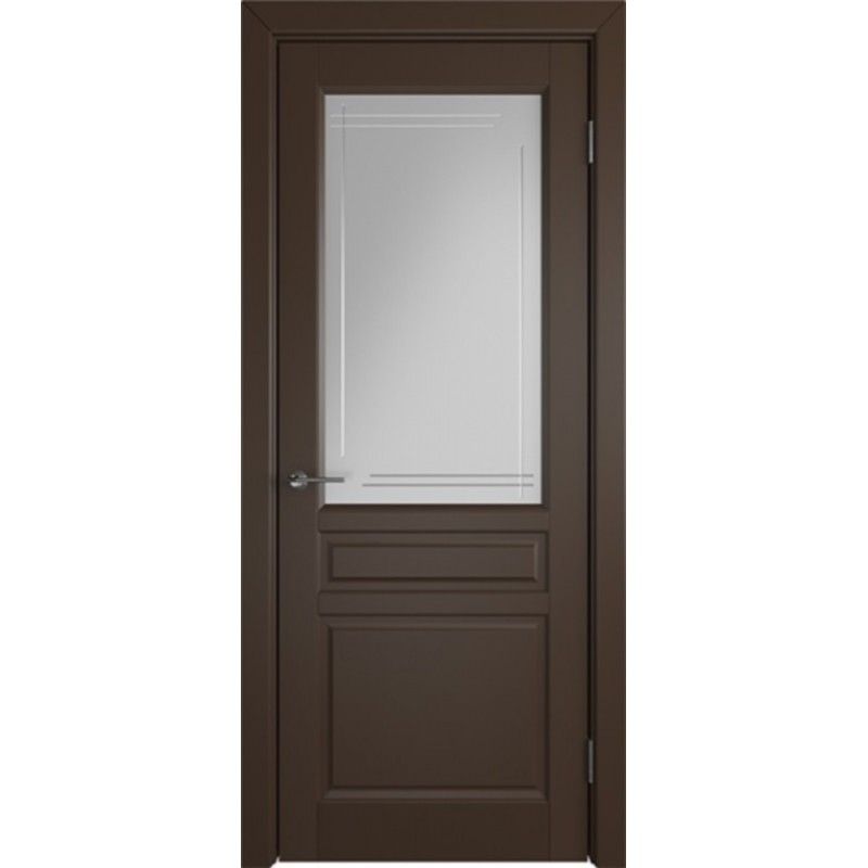 Купить двери в серпухове. Межкомнатная дверь Владимирская Стокгольм (эмаль) (60*200, шоколад). Двери Серпухов.